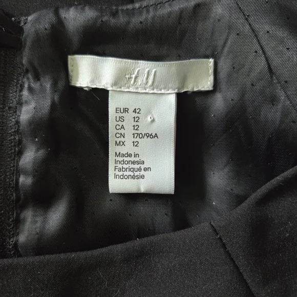H&M Black Sheath Mini Dress for Cocktail Size 12 - Picture 5 of 5